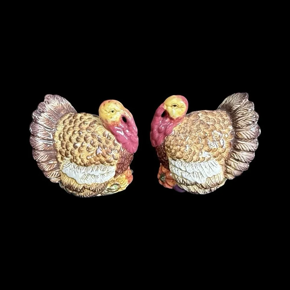 BELLA CASA‎ By Ganz Turkey Salt & Pepper Shakers Thanksgiving Decor